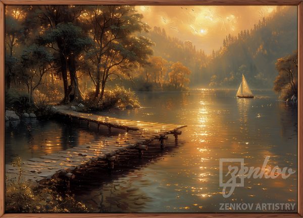 Golden Glow on the Water