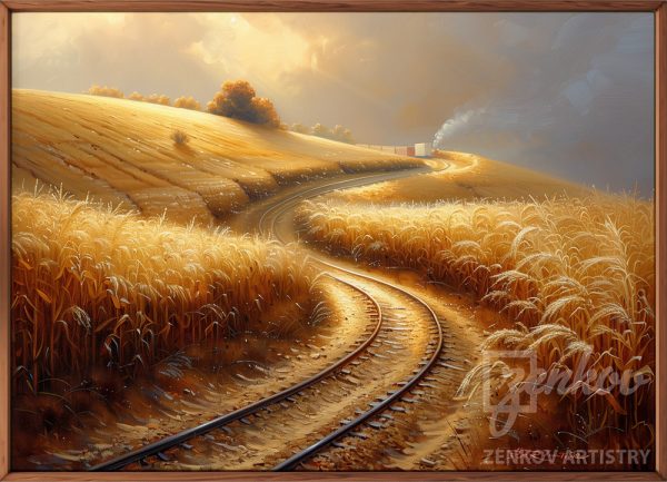 Golden Wheat and Winding Tracks