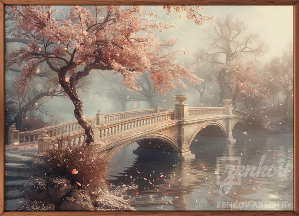 Charm of Spring at Blossoming Bridge