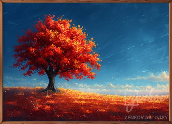 Fiery Red Tree