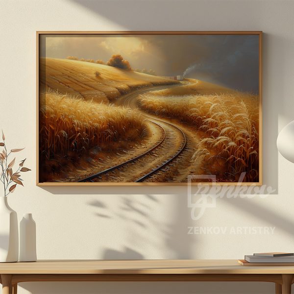 Golden Wheat and Winding Tracks #1