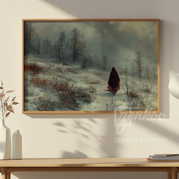 The Red Cloak Solitude in Winter #1