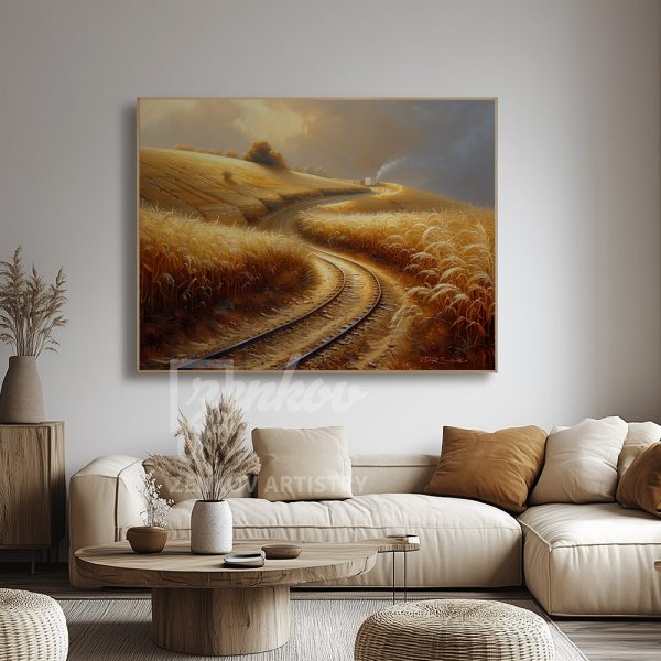 Golden Wheat and Winding Tracks #4