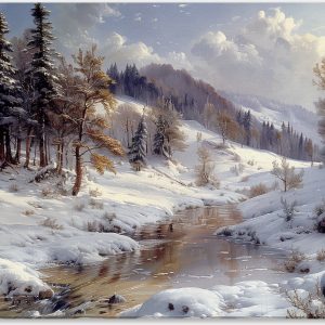 Winter's Whispering Stream #0_40x60