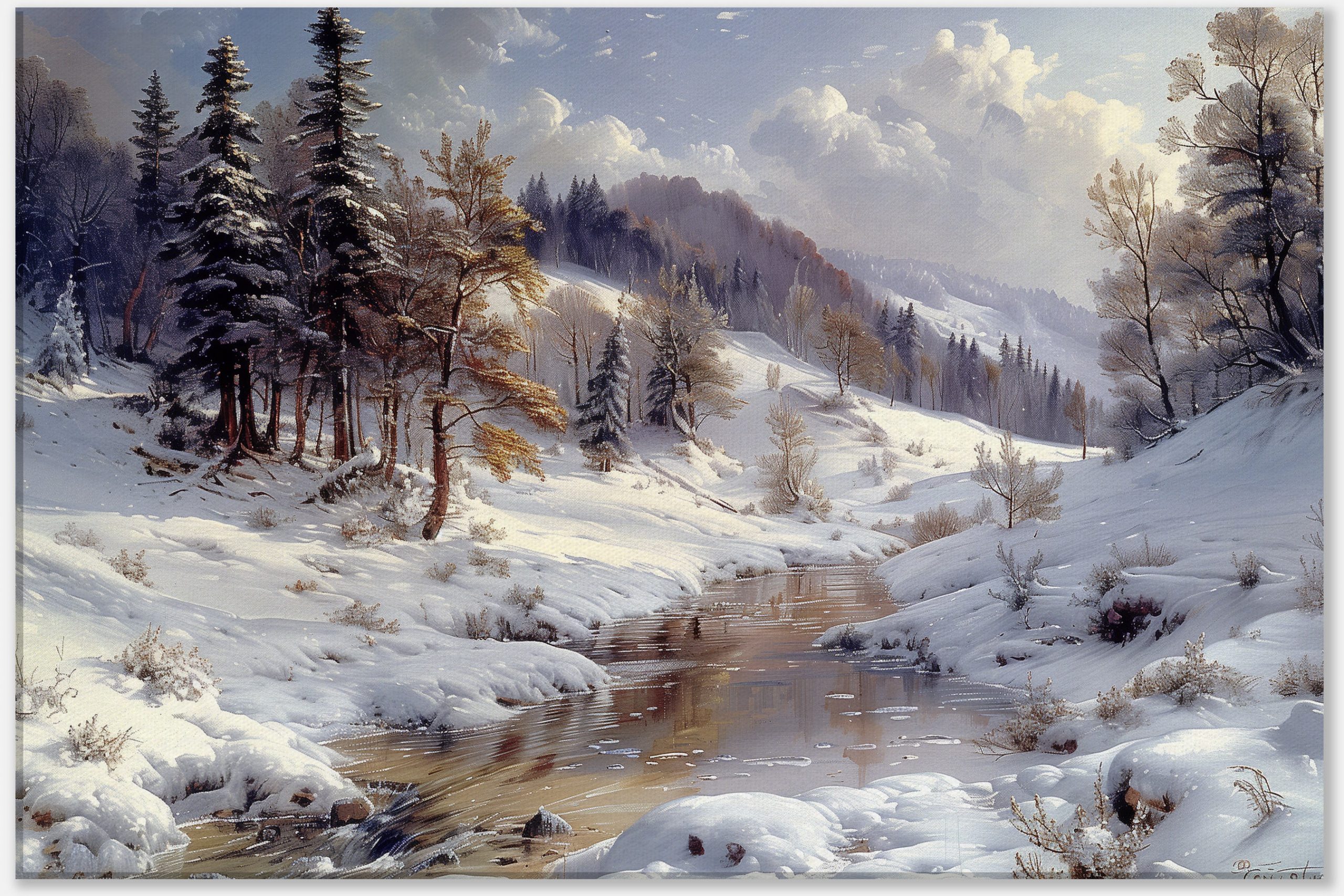 winters-whispering-stream-0_40x60 Winter's Whispering Stream #0_40x60