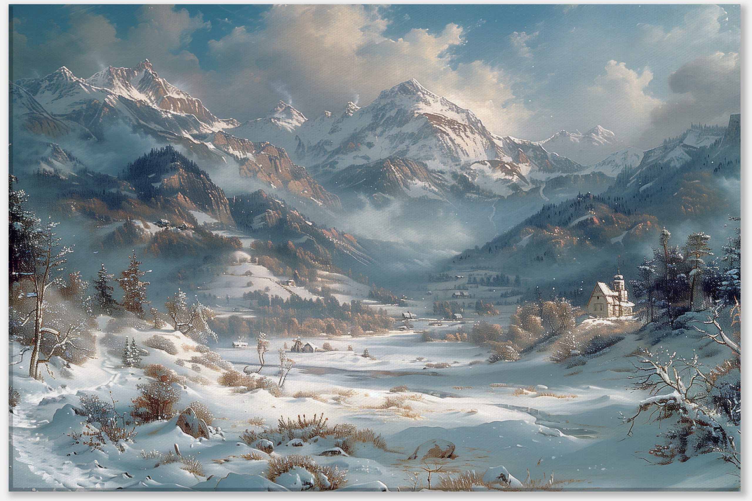 Mystic Mountains and Snowy Serenity #0_40x60