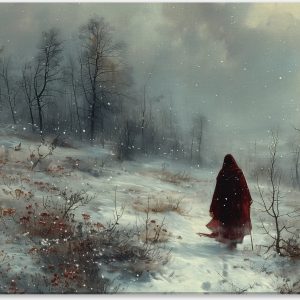 The Red Cloak Solitude in Winter #0_40x60