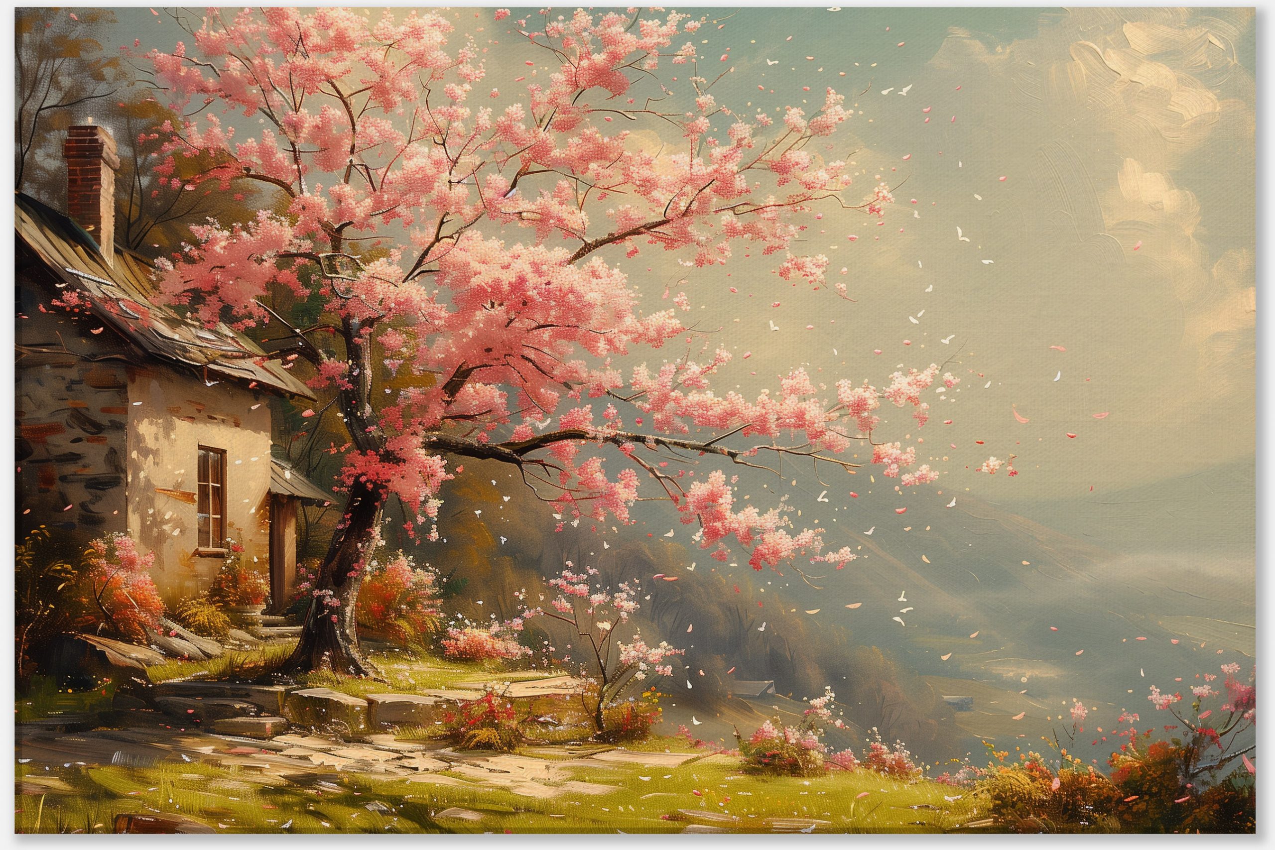 Cherry Blossoms in the Countryside #0_40x60