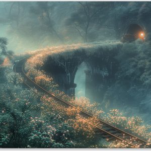 Tracking Through Morning Mist #0_40x60