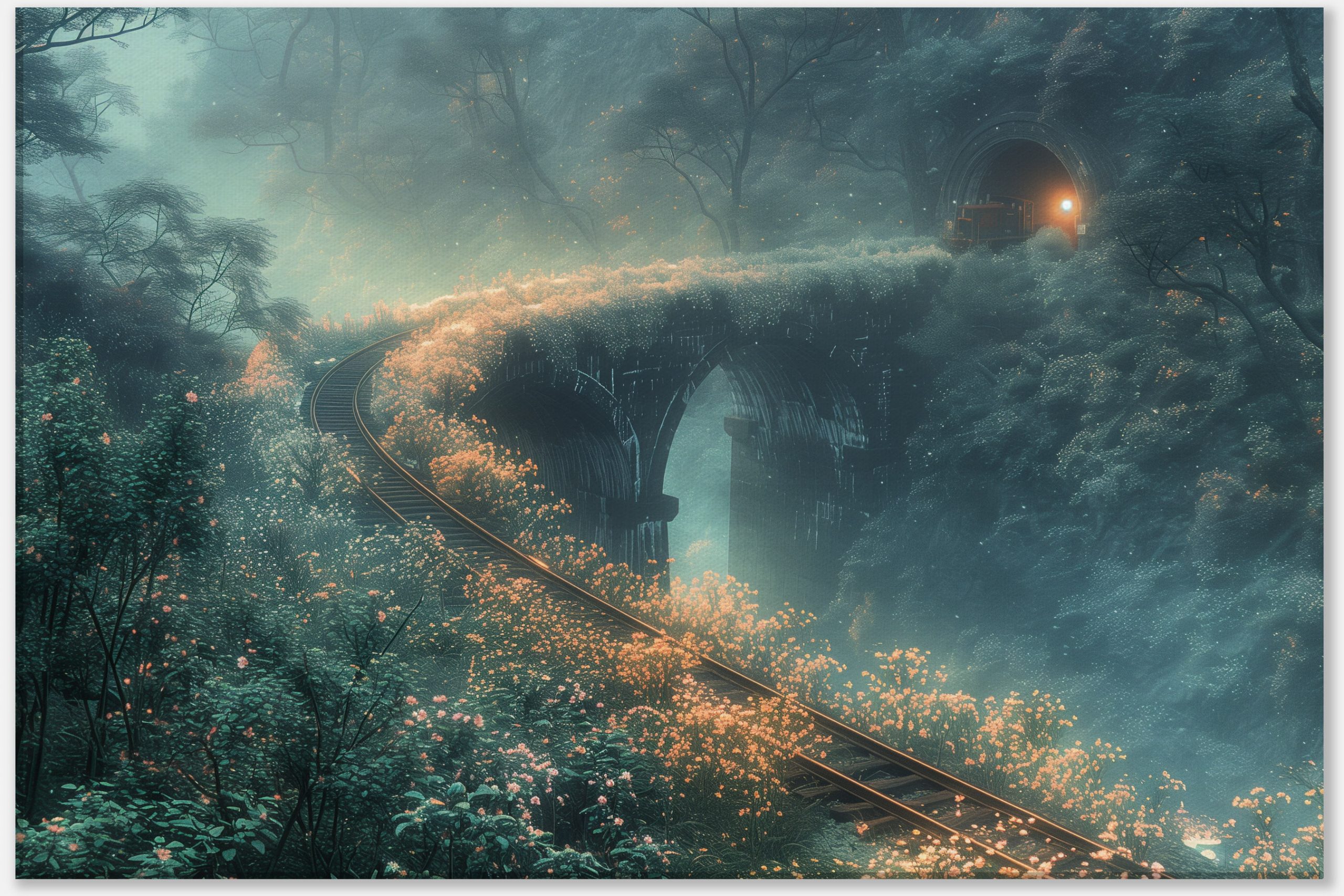 Tracking Through Morning Mist #0_40x60