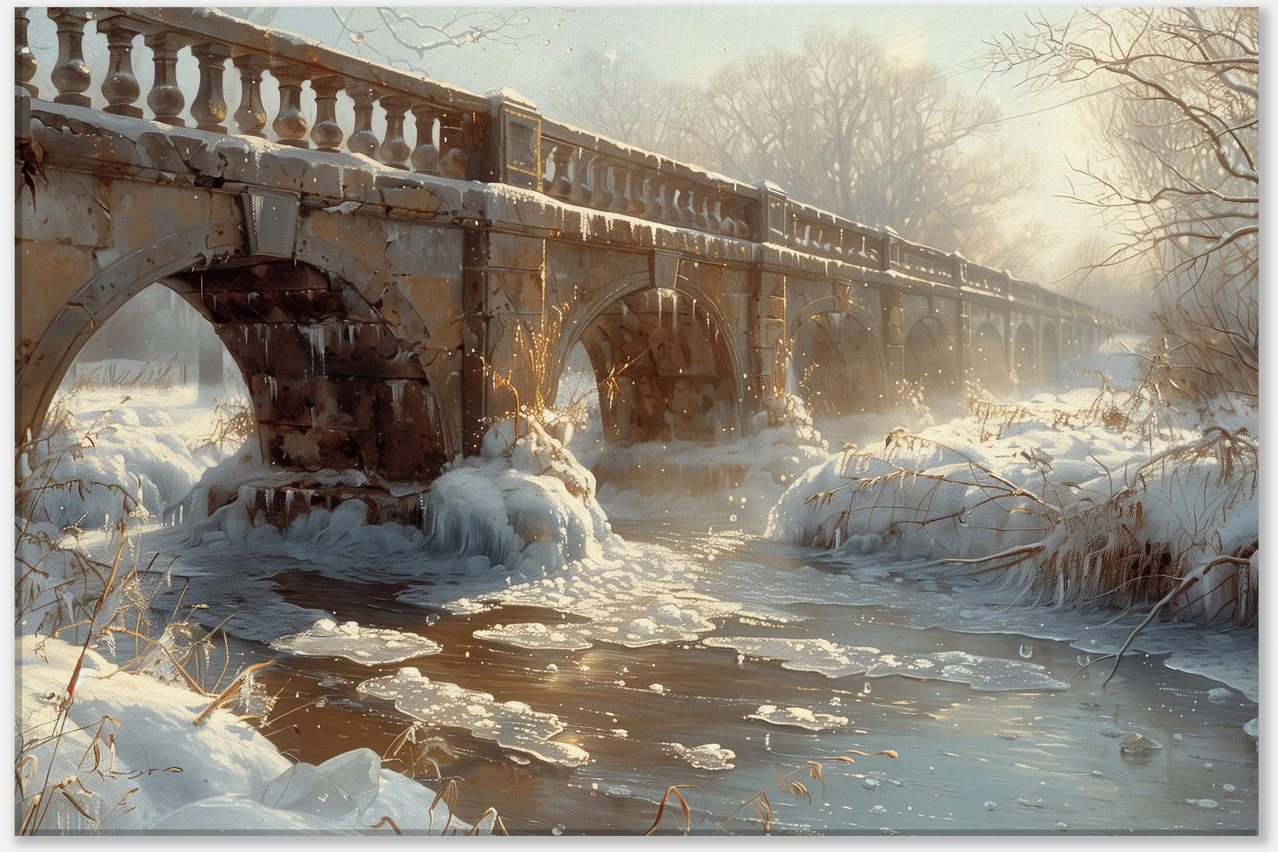 Bridge with Melted Snow #0_40x60