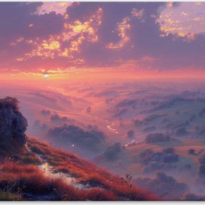 Springtime Sunsete Over the Hills #0_40x60