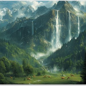Deer in Mountain Meadow #0_40x60
