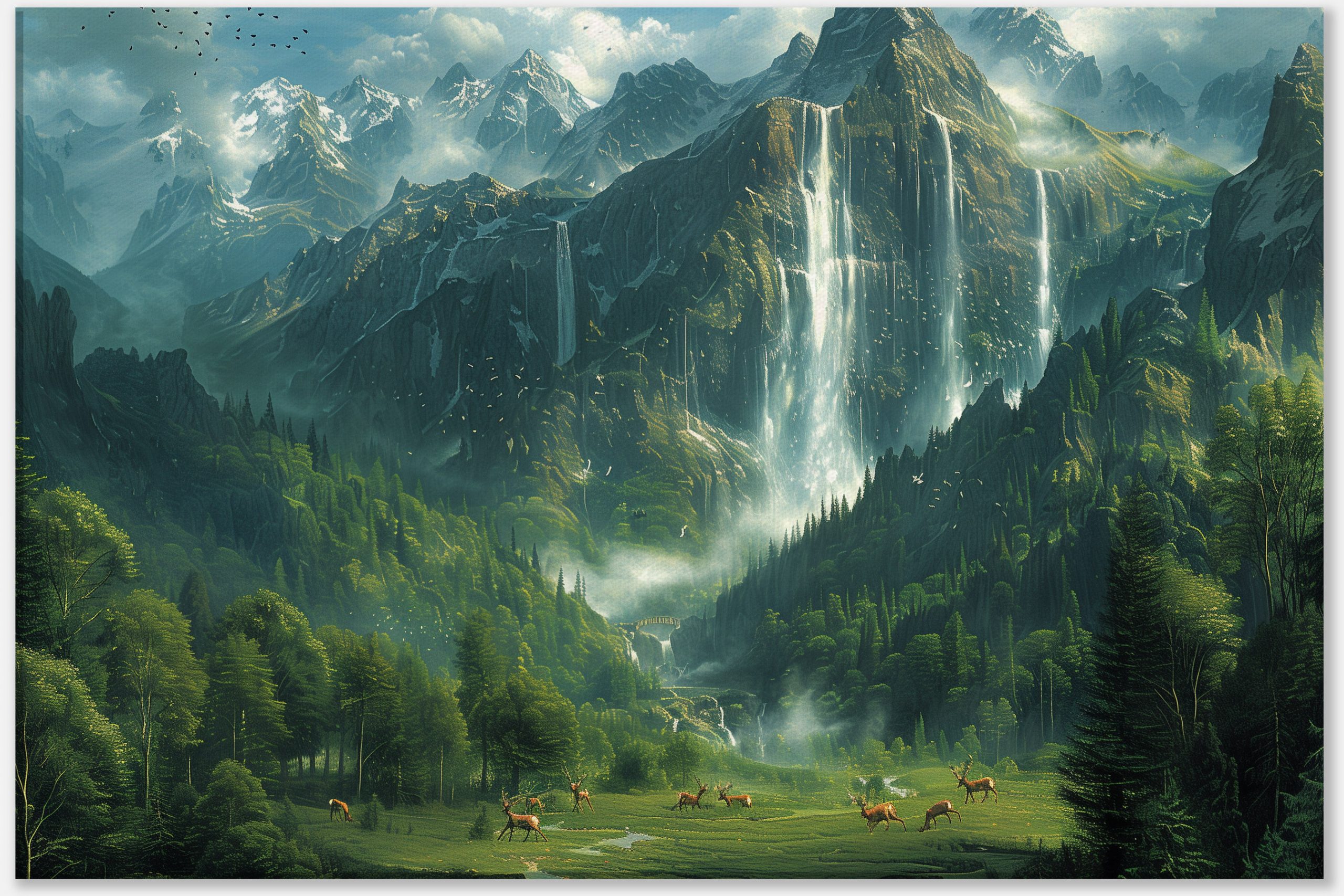 Deer in Mountain Meadow #0_40x60