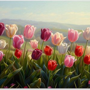 Field of Colorful Tulips #0_40x60