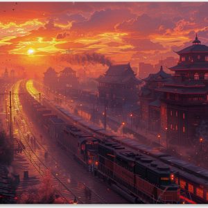 Sunset Over the Switchyard #0_40x60