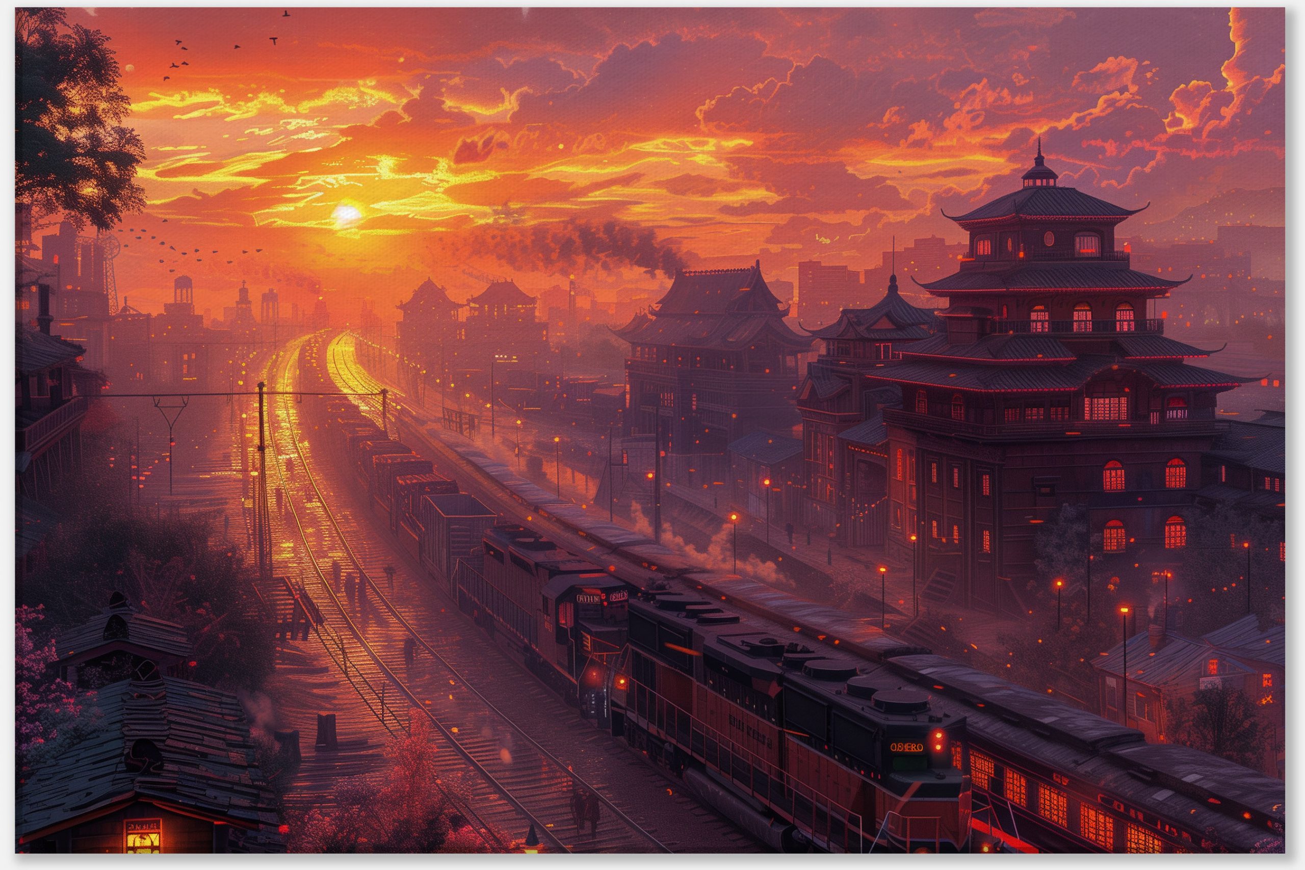 Sunset Over the Switchyard #0_40x60