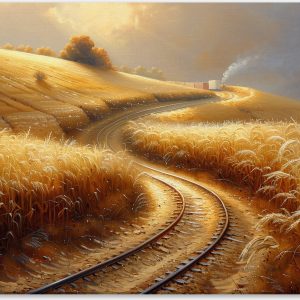 Golden Wheat and Winding Tracks #0_40x60