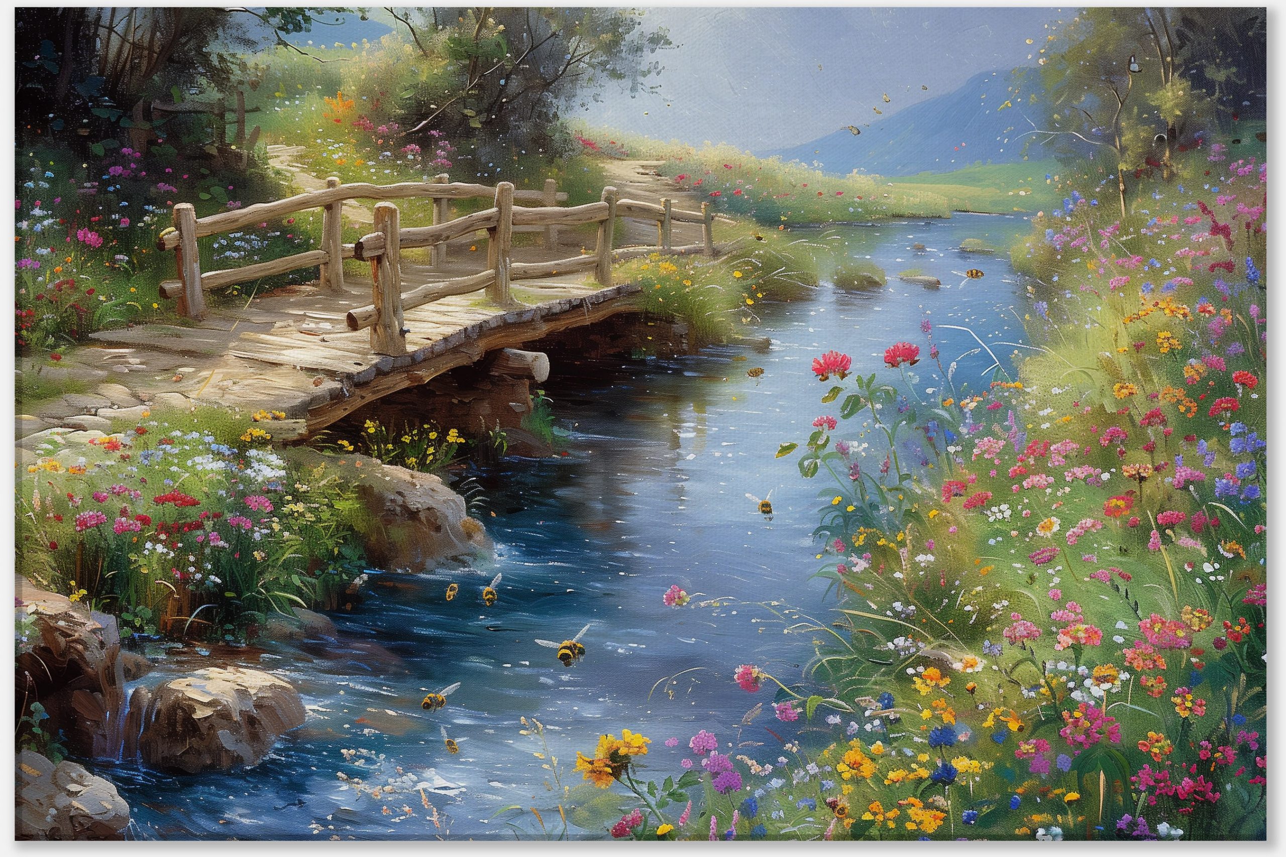 Blooming Wildflowers and Babbling Brook #0_40x60