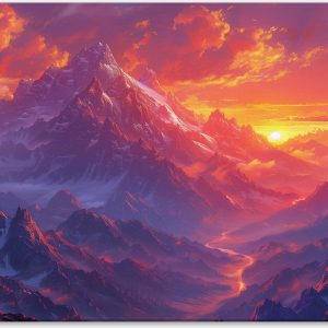Sunset Over the Peaks #0_40x60