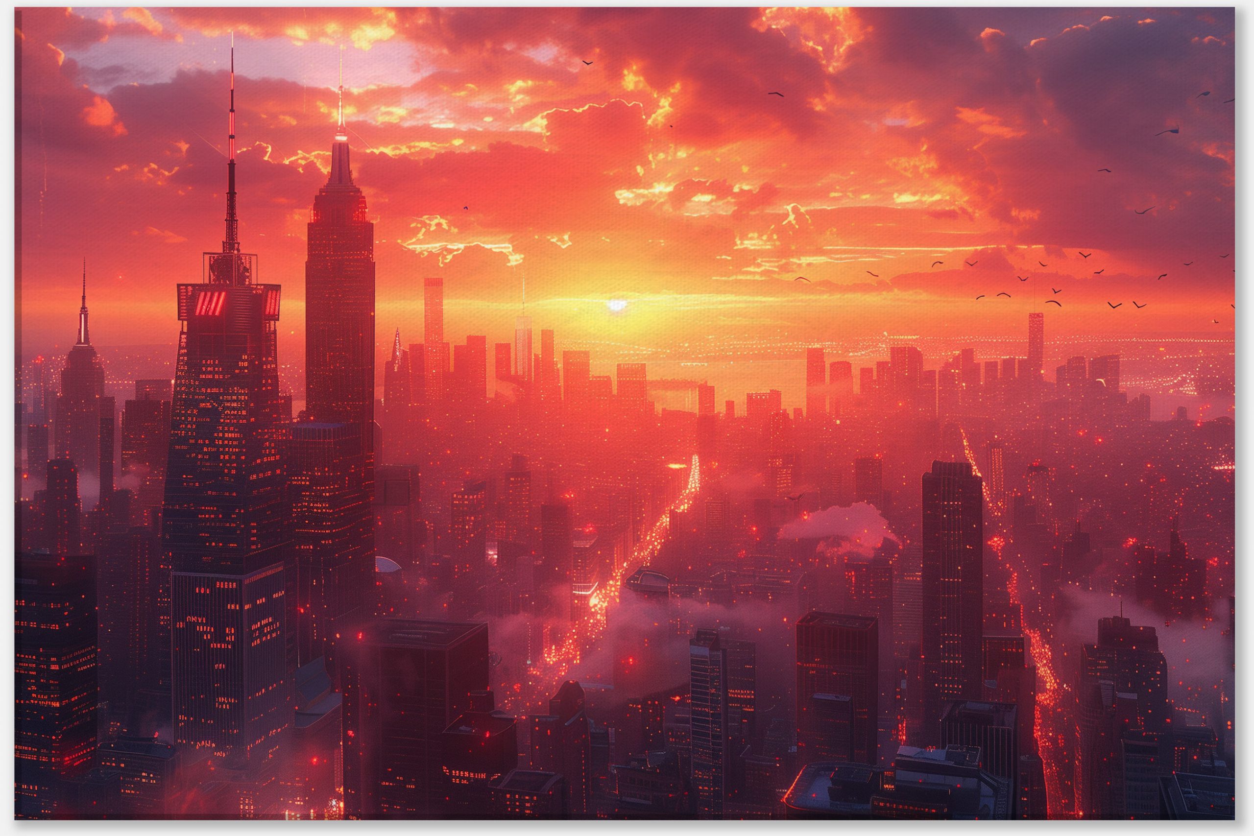 Summer Sunsets over the Skyscrapers #0_40x60