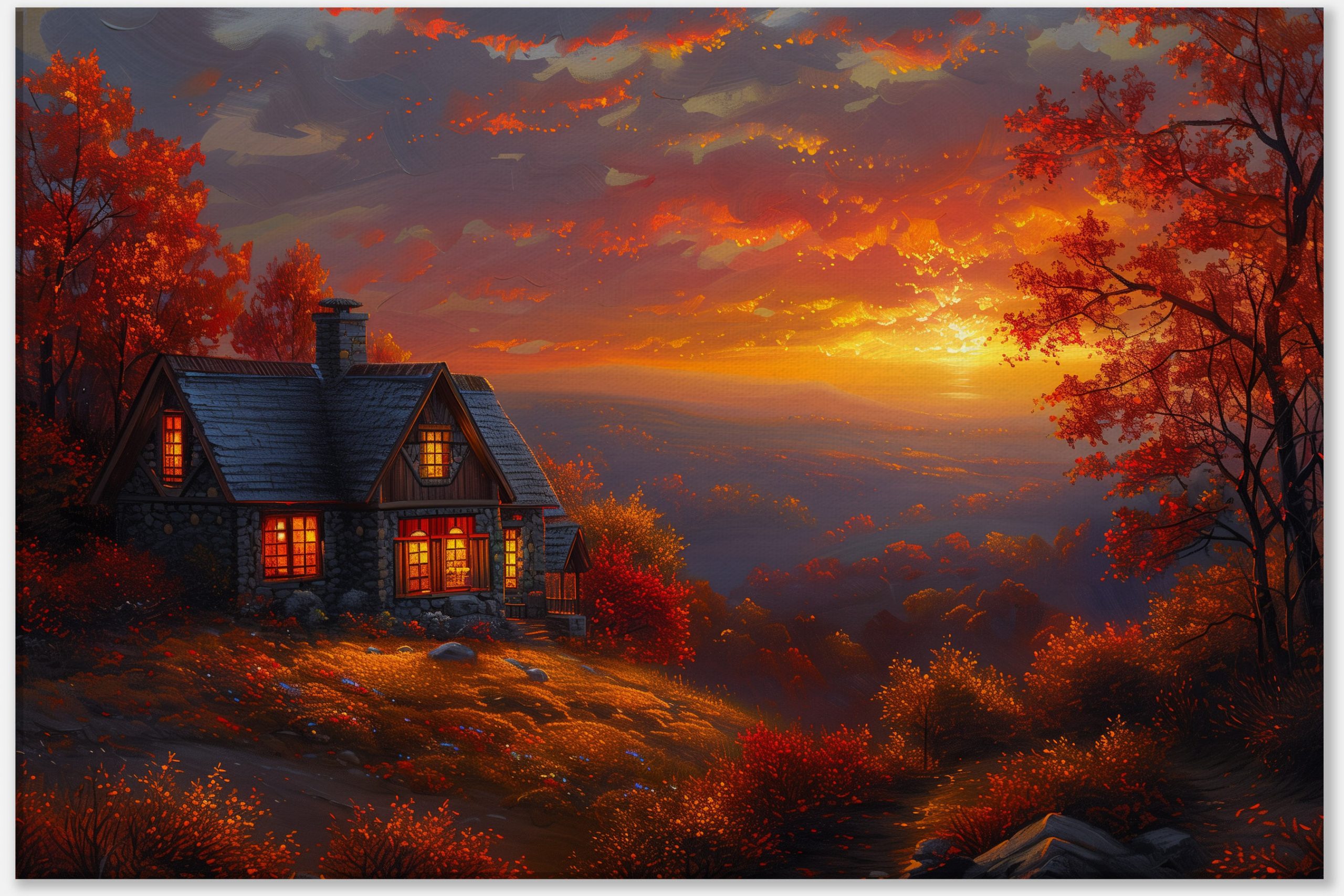 Cozy Cottage in Fall #0_40x60