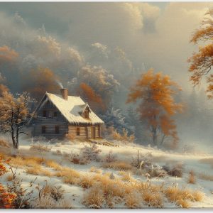 Cozy Cabin in First Snow #0_40x60
