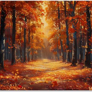Sunlit Forest in Fall #0_40x60