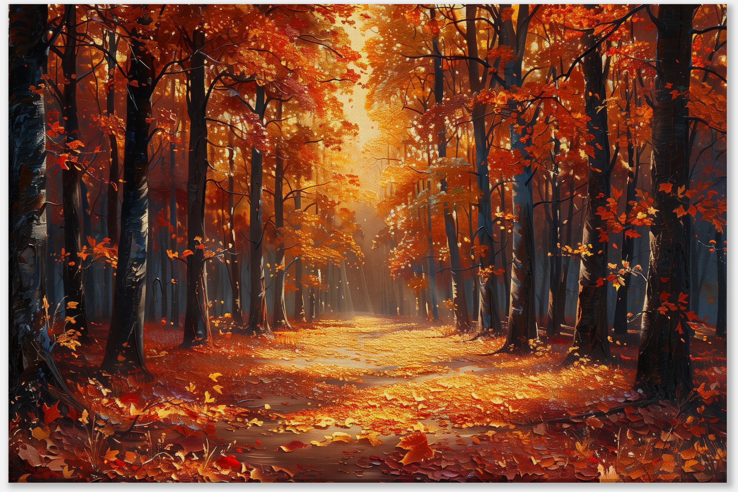 Sunlit Forest in Fall #0_40x60