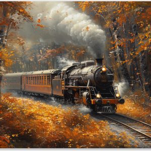 Steam Locomotive in Fall #0_40x60