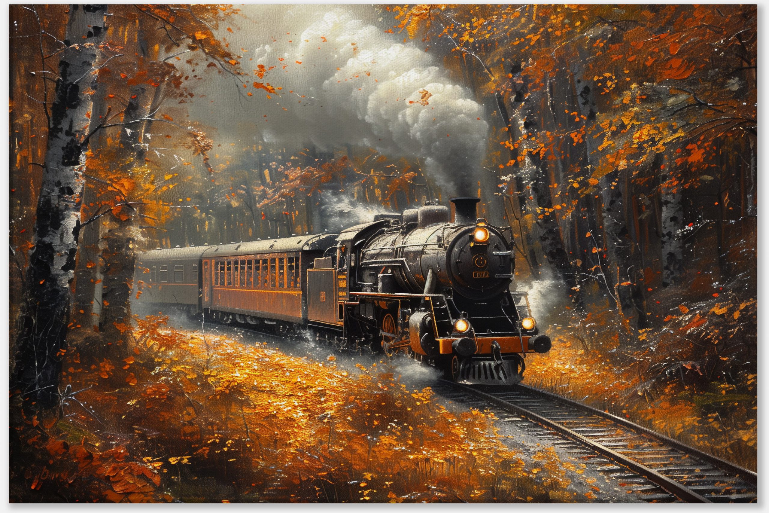 Steam Locomotive in Fall #0_40x60