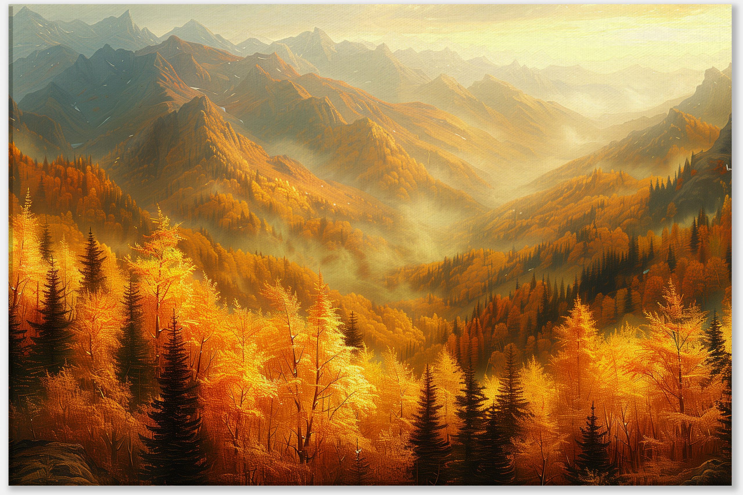 Golden Glow on Autumn Peaks #0_40x60