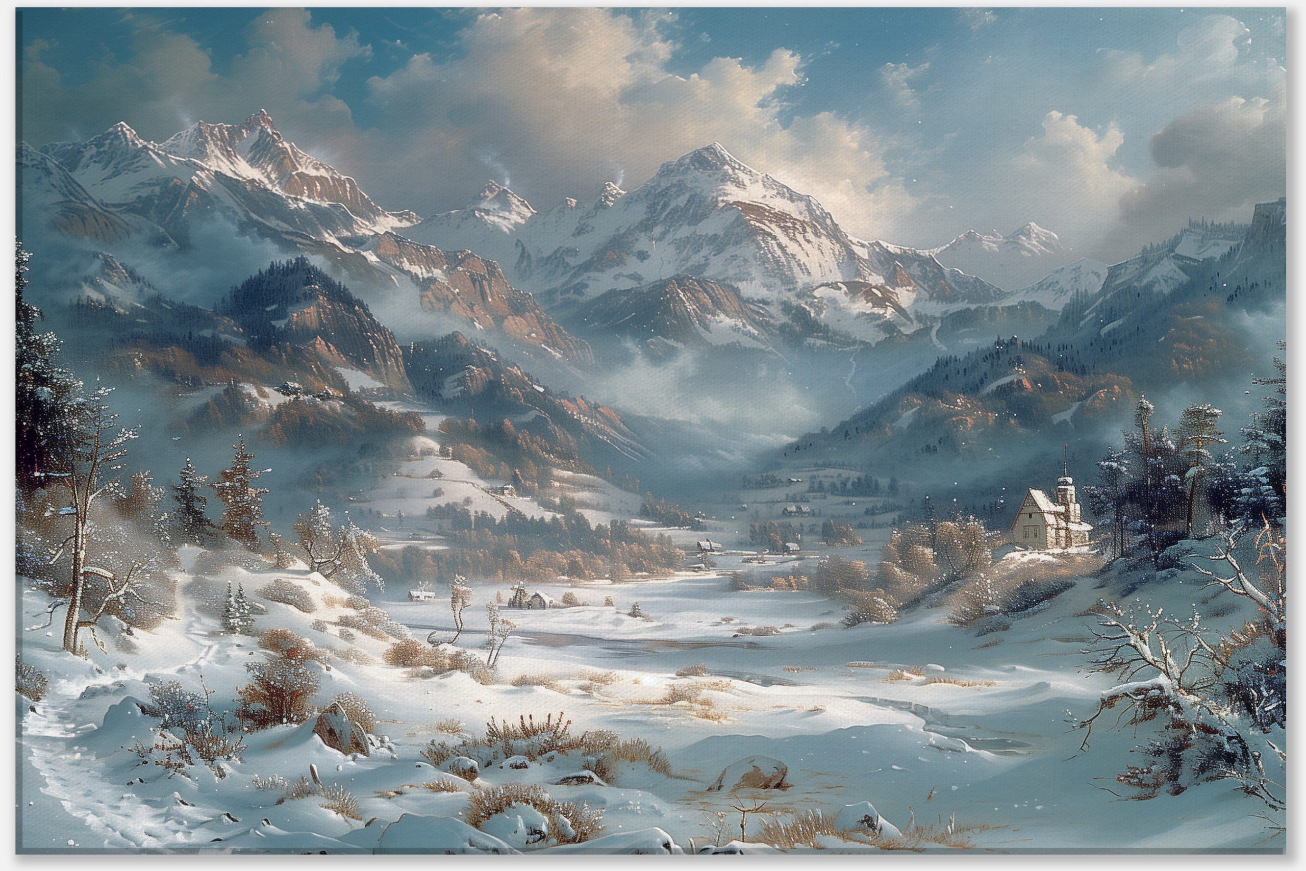 Mystic Mountains and Snowy Serenity #0_60x90