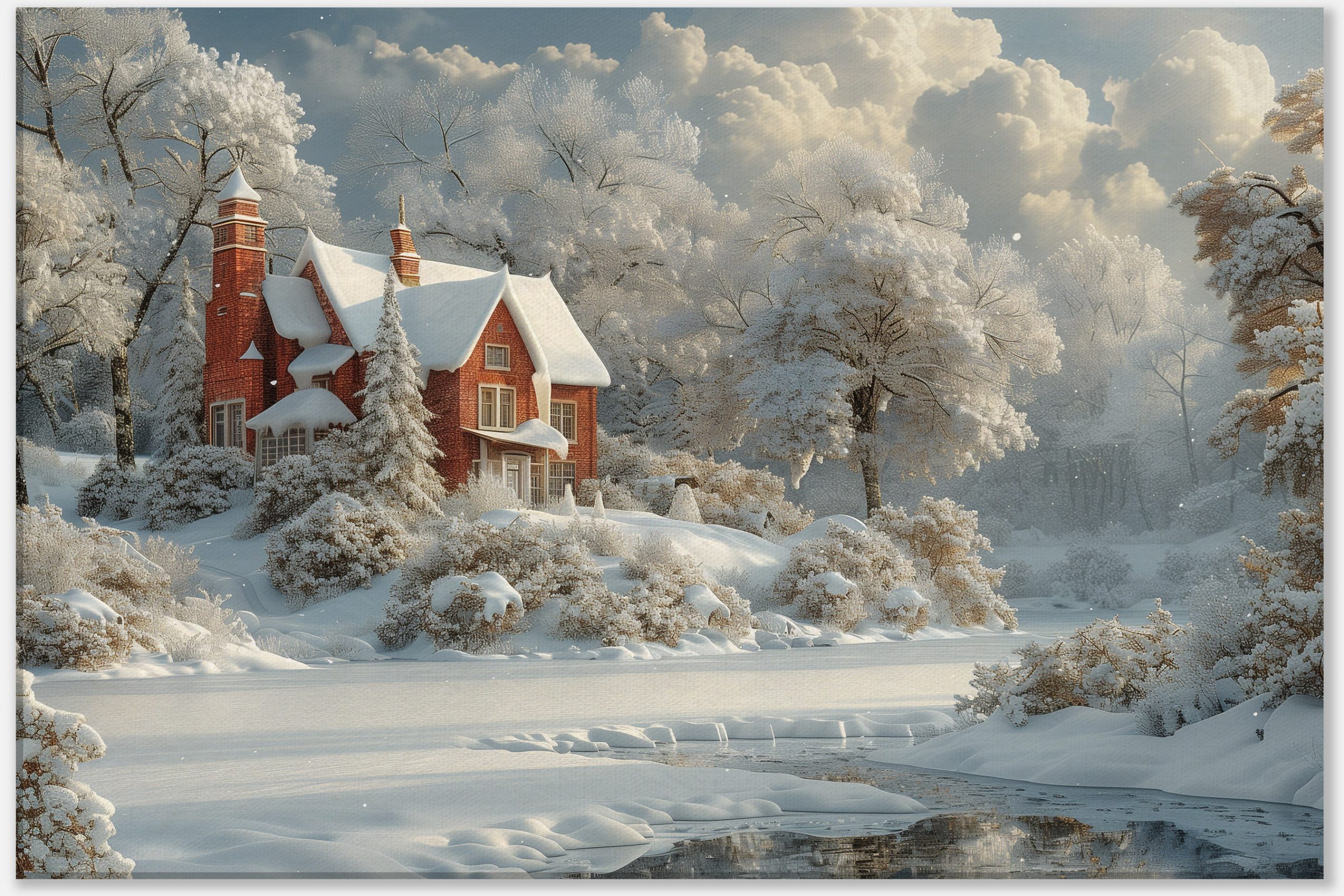 Brick House Under Snow #0_60x90