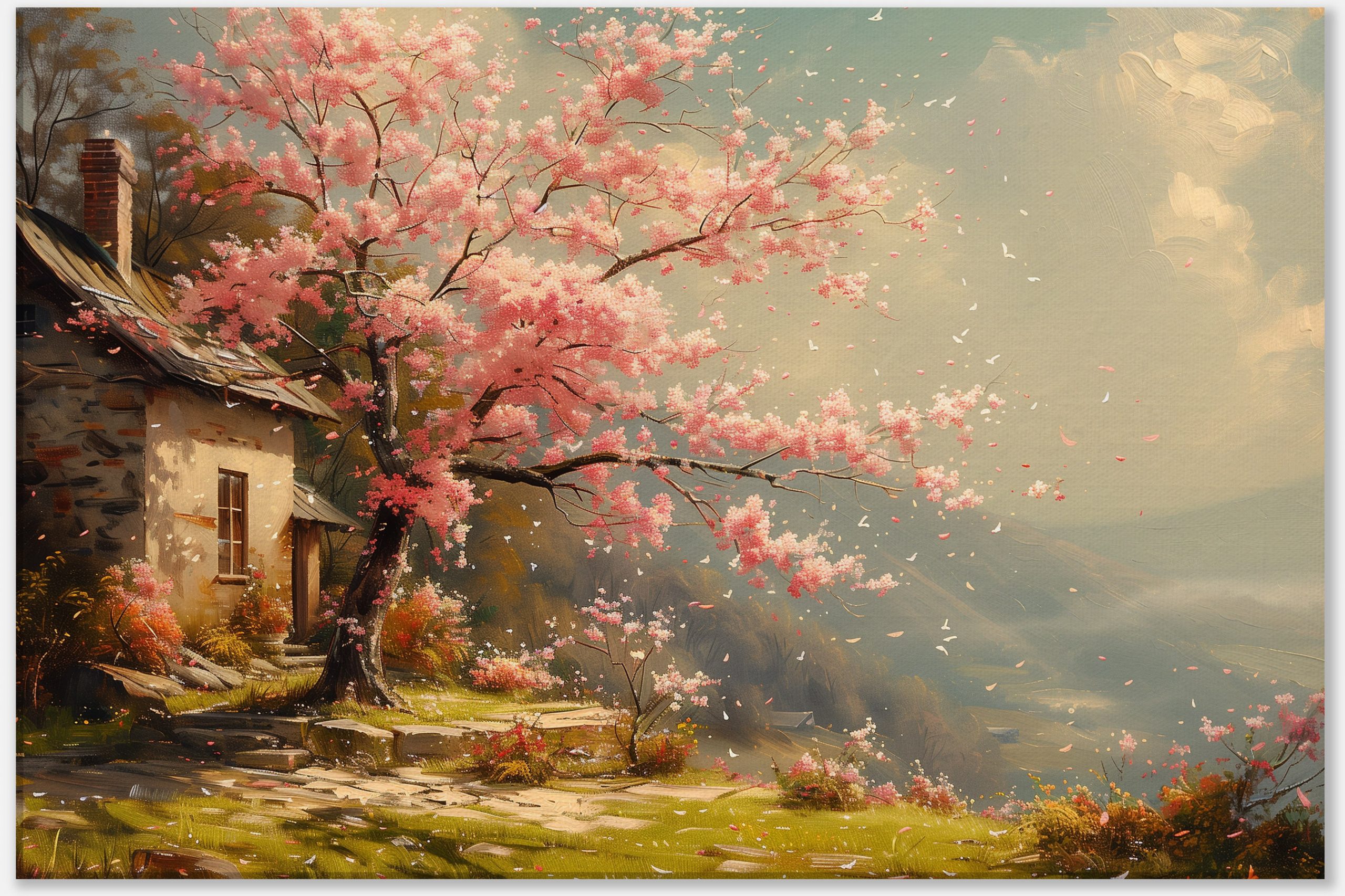 Cherry Blossoms in the Countryside #0_60x90