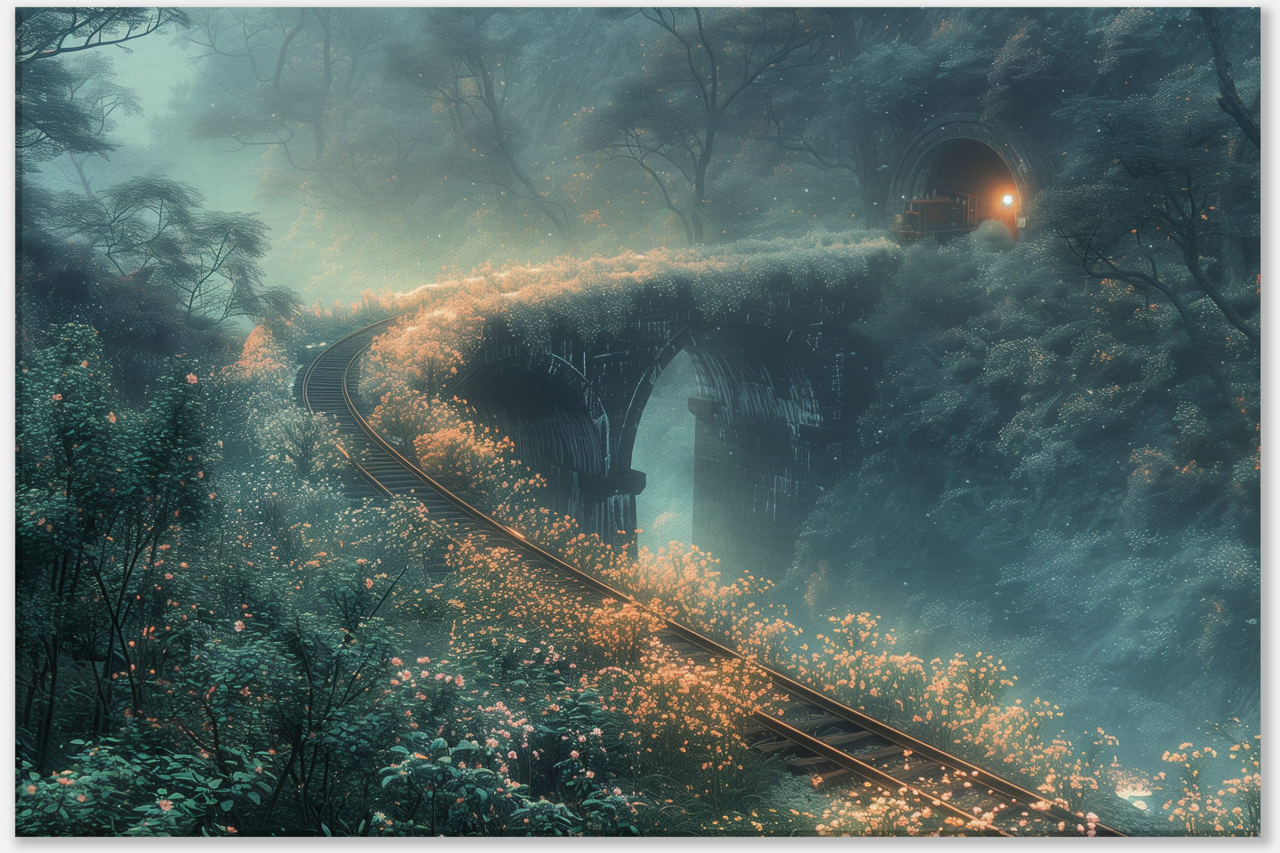 Tracking Through Morning Mist #0_60x90