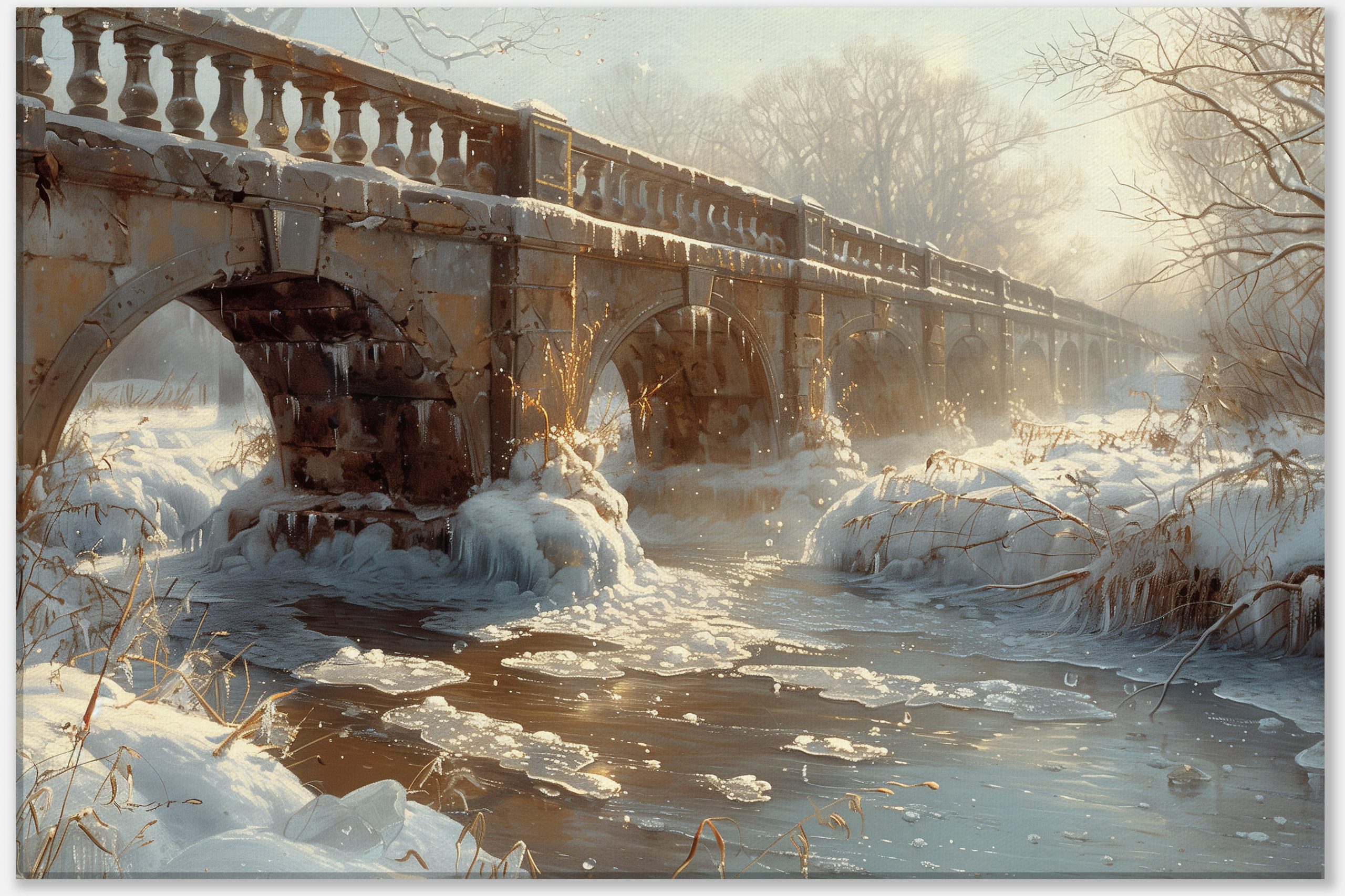 Bridge with Melted Snow #0_60x90