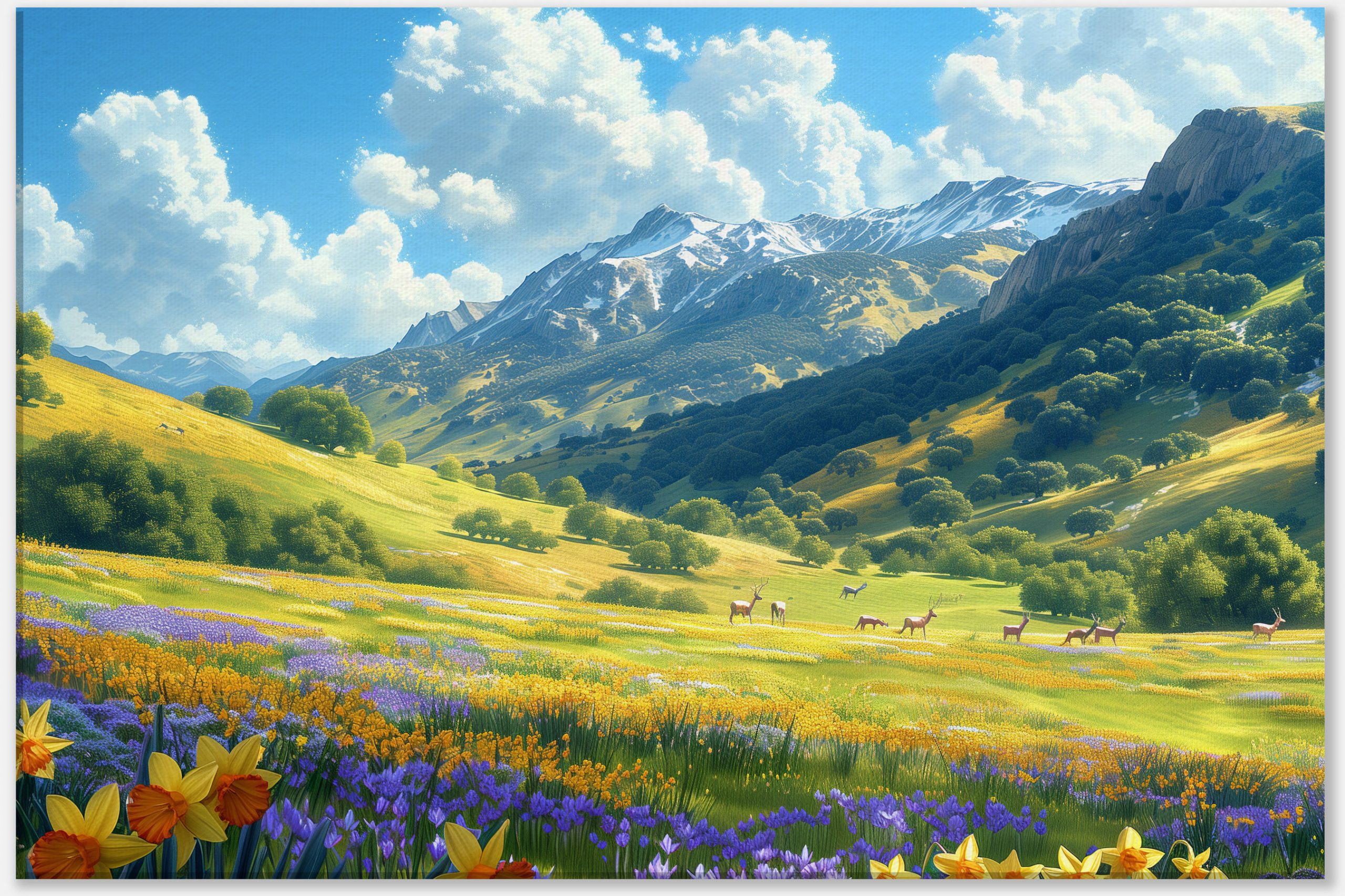 spring-meadows-with-grazing-deer-0_60x90 Spring Meadows with Grazing Deer #0_60x90