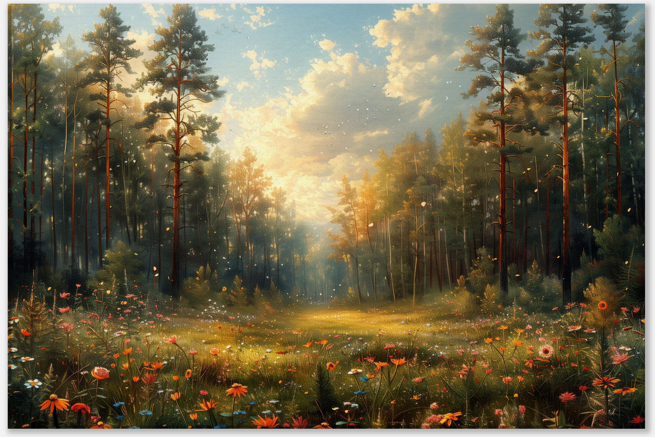 Forest Meadow in Golden Glow #0_60x90