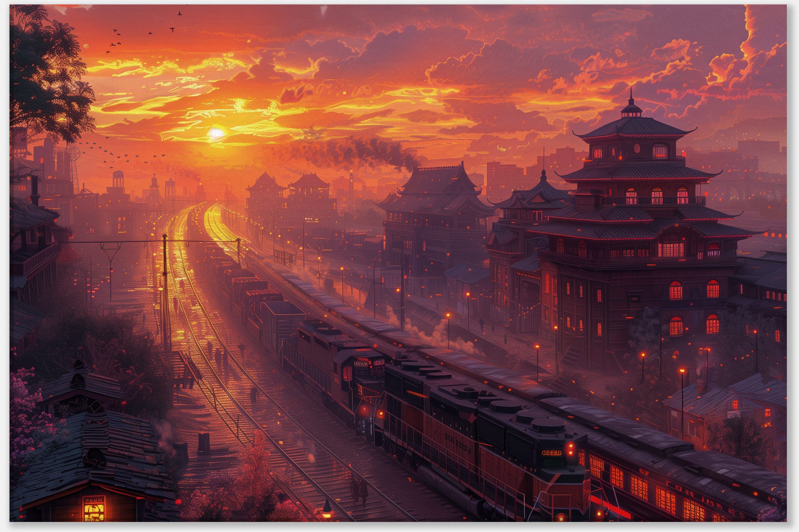 Sunset Over the Switchyard #0_60x90