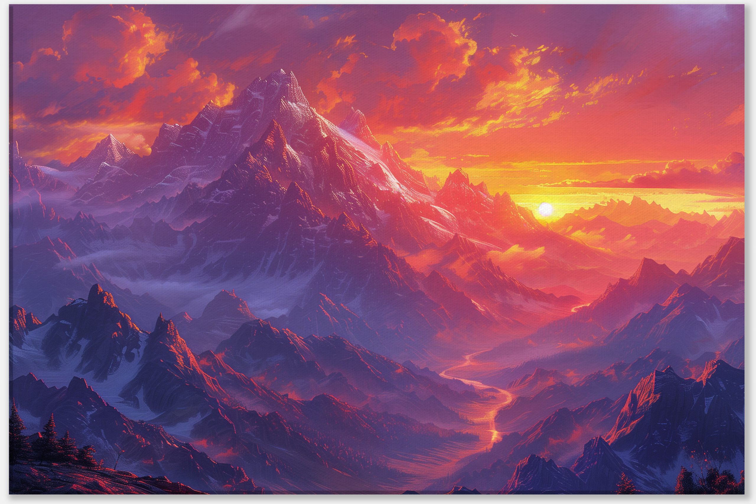 sunset-over-the-peaks-0_60x90 Sunset Over the Peaks #0_60x90