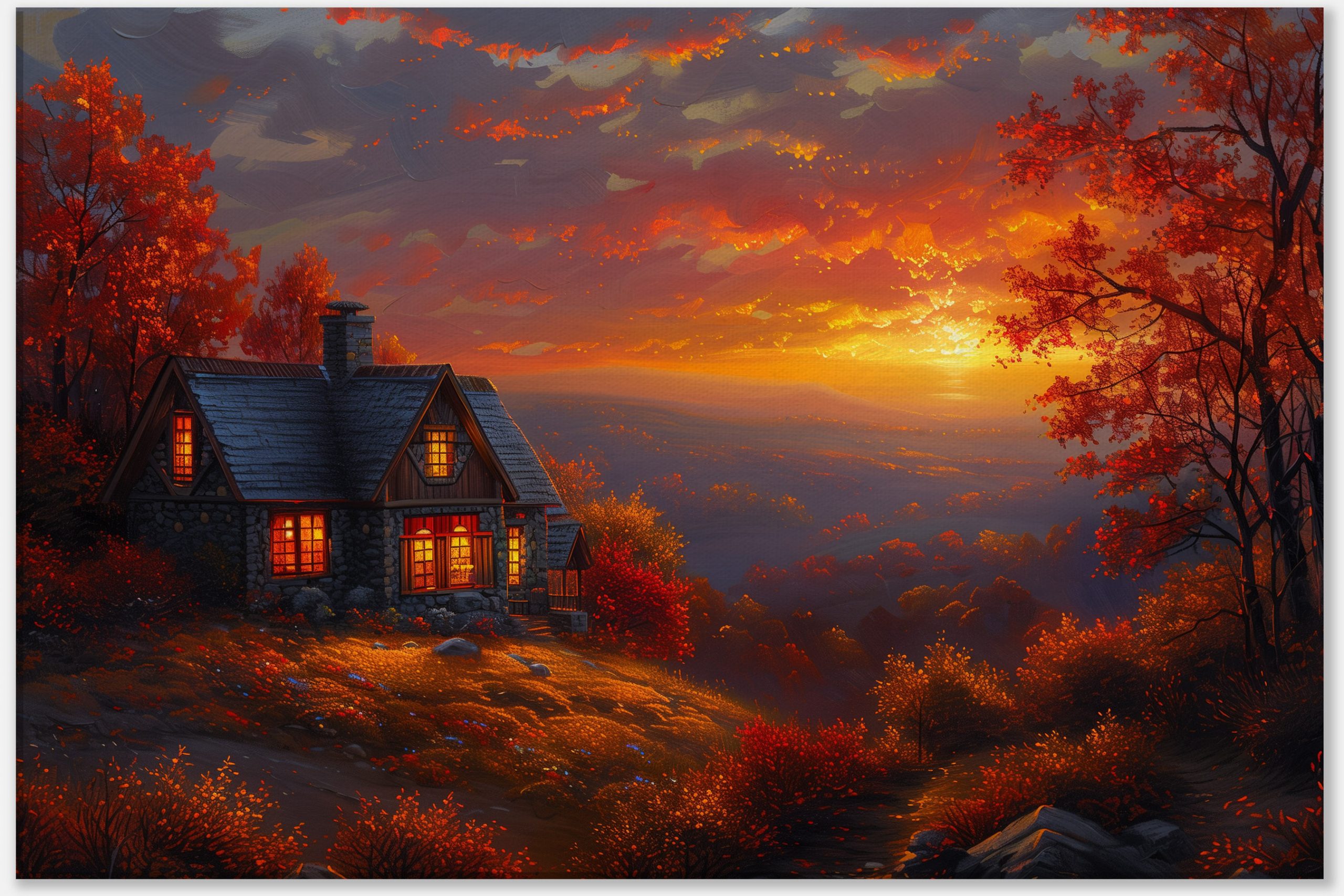 Cozy Cottage in Fall #0_60x90