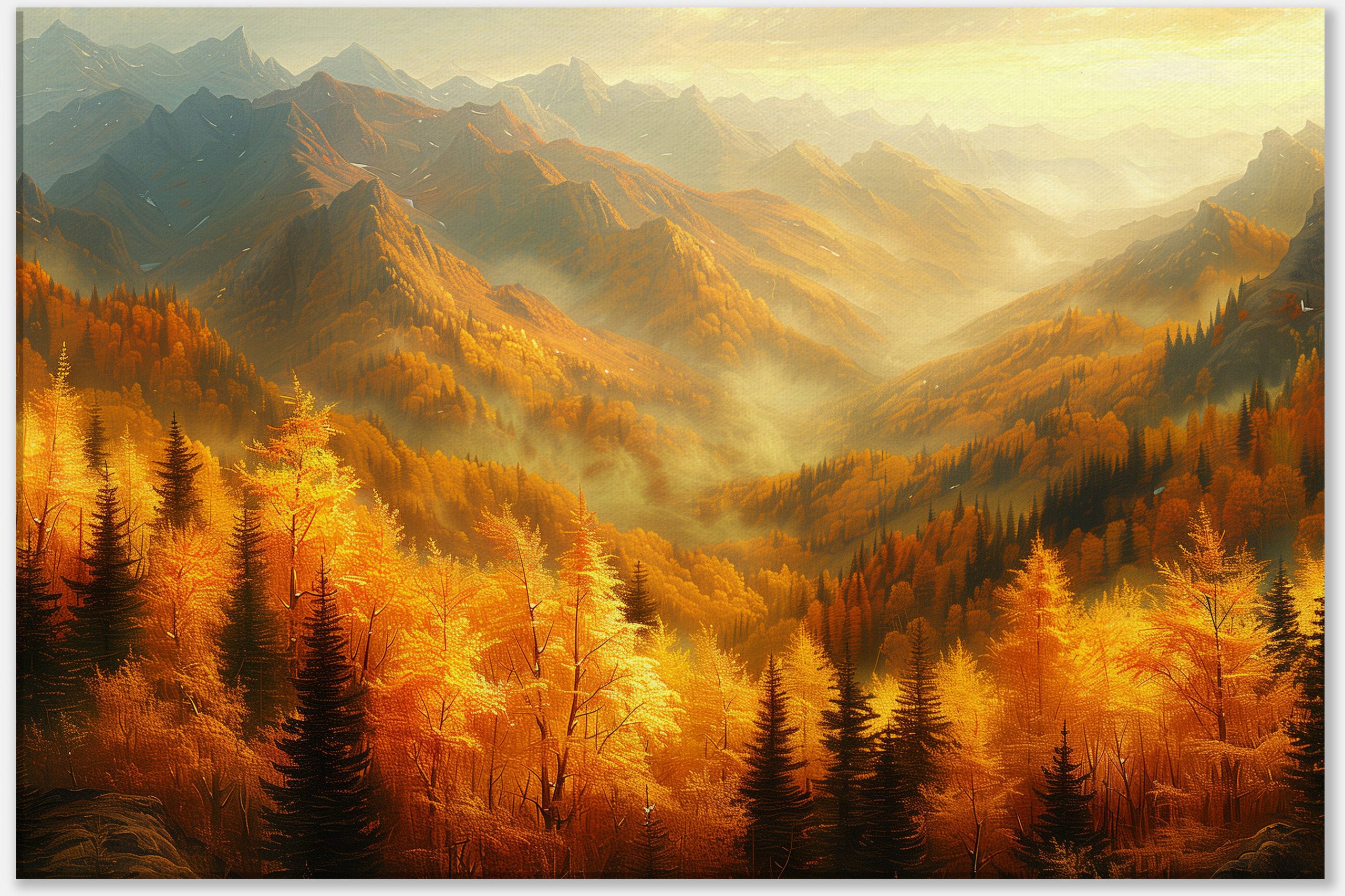 Golden Glow on Autumn Peaks #0_60x90