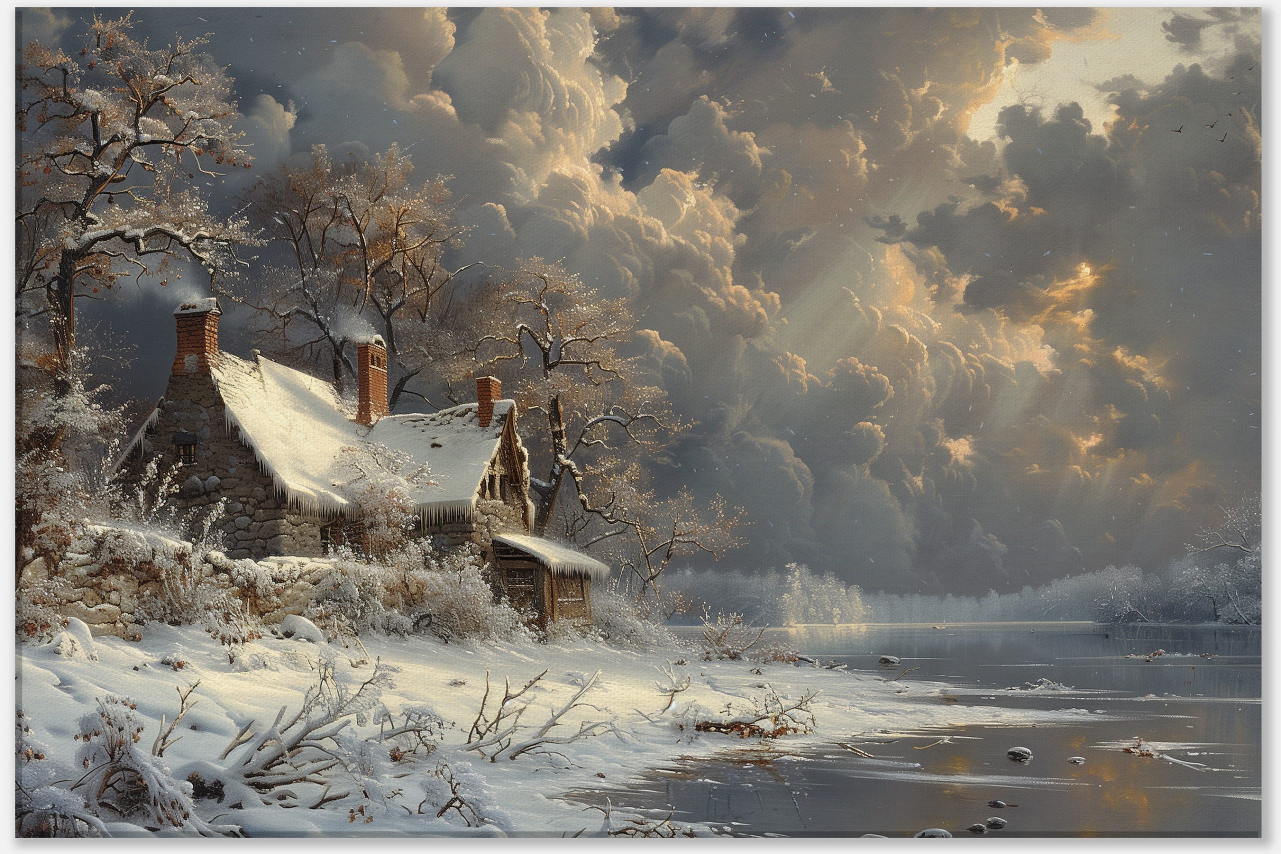 snowbound-cottage-by-the-lake-0_60x90 Snowbound Cottage by the Lake #0_60x90