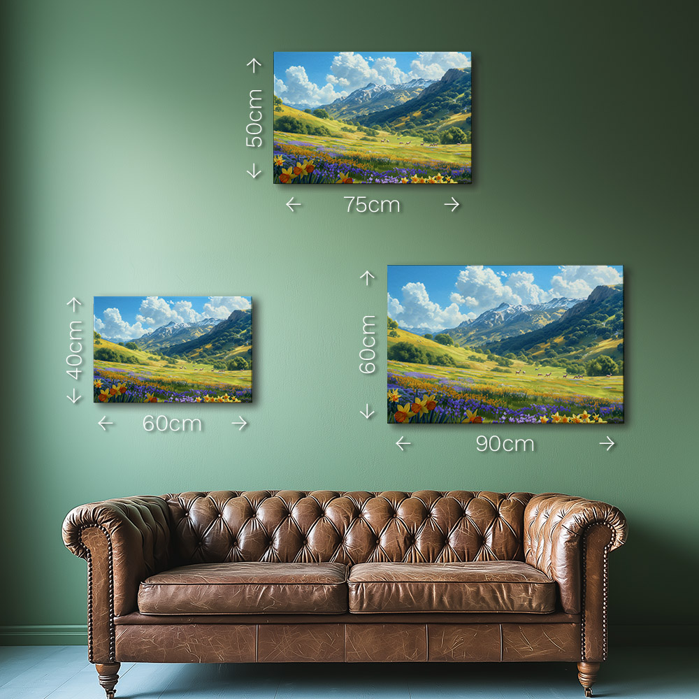 spring-meadows-with-grazing-deer-1 Spring Meadows with Grazing Deer #1