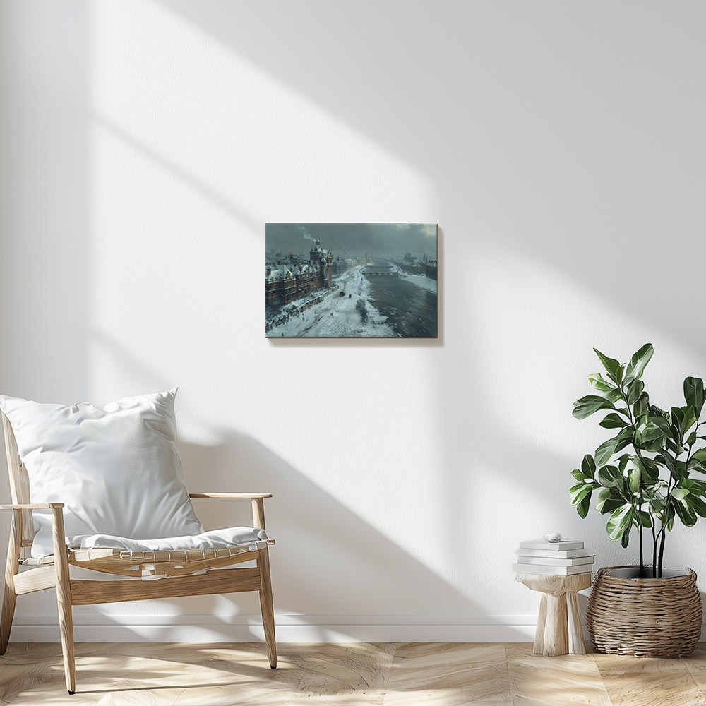 Winter's Embrace: A Historic City's Calm #2_40x60