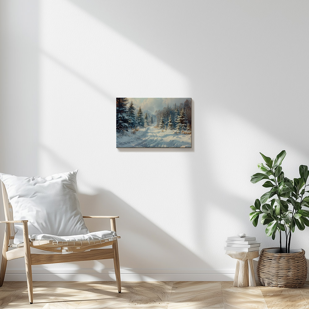 Winter Path in Evergreen Forest #2_40x60