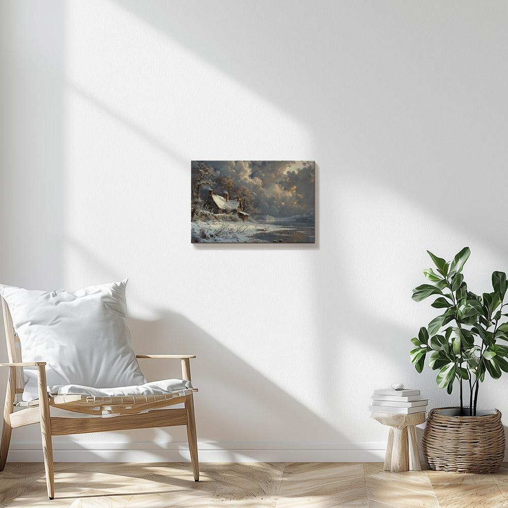 snowbound-cottage-by-the-lake-2_40x60 Snowbound Cottage by the Lake #2_40x60