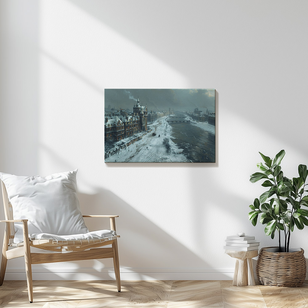 Winter's Embrace: A Historic City's Calm #2_60x90