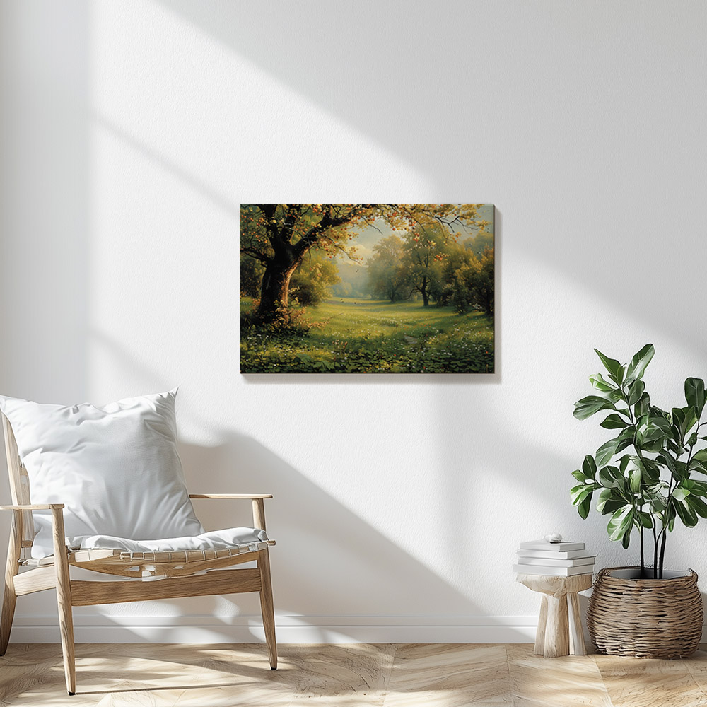Sunlit Meadow with Apple Tree #2_60x90